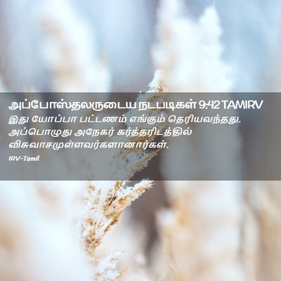 Picture 02 - அப்போஸ்தலருடைய நடபடிகள் 9:42 TAMIRV - இது யோப்பா - Bible Verse Picture
