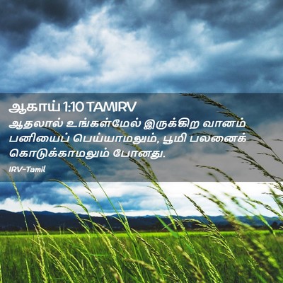 Picture 02 - ஆகாய் 1:10 TAMIRV - ஆதலால் உங்கள்மேல் - Bible Verse Picture