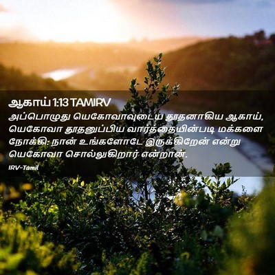 Picture 02 - ஆகாய் 1:13 TAMIRV - அப்பொழுது - Bible Verse Picture