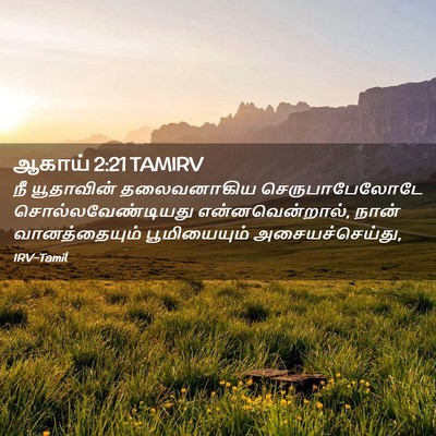 Picture 02 - ஆகாய் 2:21 TAMIRV - நீ யூதாவின் - Bible Verse Picture