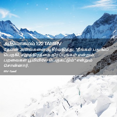Picture 02 - ஆதியாகமம் 1:22 TAMIRV - தேவன் அவைகளை - Bible Verse Picture