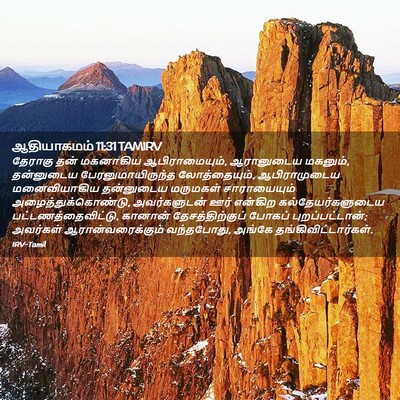 Picture 02 - ஆதியாகமம் 11:31 TAMIRV - தேராகு தன் - Bible Verse Picture
