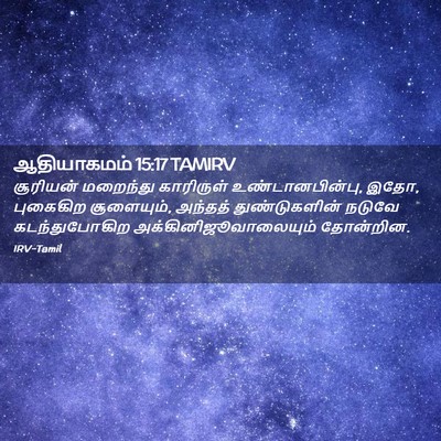 Picture 02 - ஆதியாகமம் 15:17 TAMIRV - சூரியன் மறைந்து - Bible Verse Picture