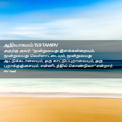 Picture 02 - ஆதியாகமம் 15:9 TAMIRV - அதற்கு அவர்: - Bible Verse Picture