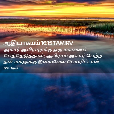 Picture 02 - ஆதியாகமம் 16:15 TAMIRV - ஆகார் ஆபிராமுக்கு - Bible Verse Picture