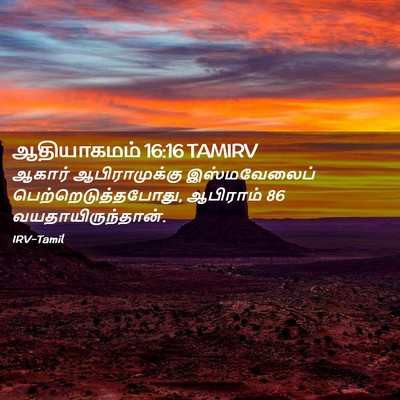 Picture 02 - ஆதியாகமம் 16:16 TAMIRV - ஆகார் ஆபிராமுக்கு - Bible Verse Picture