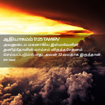 Picture 02 - ஆதியாகமம் 17:25 TAMIRV - அவனுடைய மகனாகிய - Bible Verse Picture