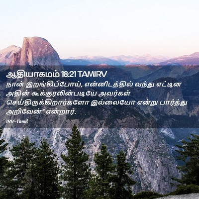 Picture 02 - ஆதியாகமம் 18:21 TAMIRV - நான் - Bible Verse Picture