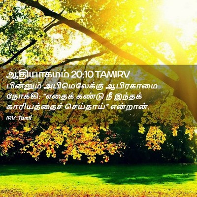 Picture 02 - ஆதியாகமம் 20:10 TAMIRV - பின்னும் - Bible Verse Picture