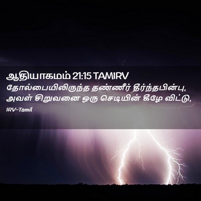 Picture 02 - ஆதியாகமம் 21:15 TAMIRV - தோல்பையிலிருந்த - Bible Verse Picture