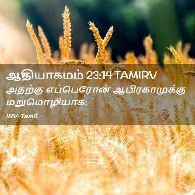 Picture 02 - ஆதியாகமம் 23:14 TAMIRV - அதற்கு எப்பெரோன் - Bible Verse Picture