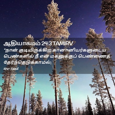 Picture 02 - ஆதியாகமம் 24:3 TAMIRV - “நான் - Bible Verse Picture