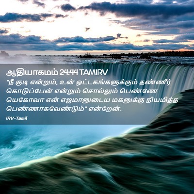 Picture 02 - ஆதியாகமம் 24:44 TAMIRV - “நீ குடி என்றும், - Bible Verse Picture