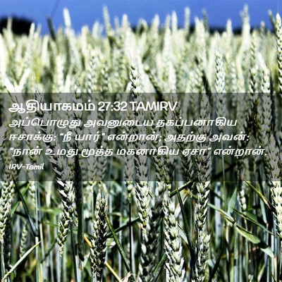 Picture 02 - ஆதியாகமம் 27:32 TAMIRV - அப்பொழுது அவனுடைய - Bible Verse Picture
