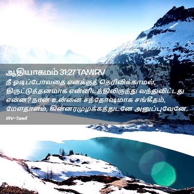 Picture 02 - ஆதியாகமம் 31:27 TAMIRV - நீ ஓடிப்போவதை - Bible Verse Picture