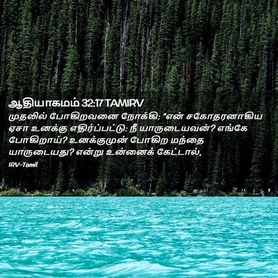 Picture 02 - ஆதியாகமம் 32:17 TAMIRV - முதலில் போகிறவனை - Bible Verse Picture