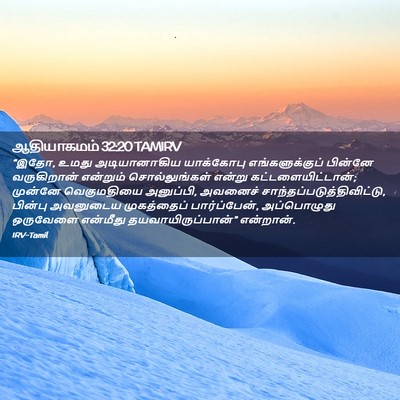 Picture 02 - ஆதியாகமம் 32:20 TAMIRV - “இதோ, உமது - Bible Verse Picture
