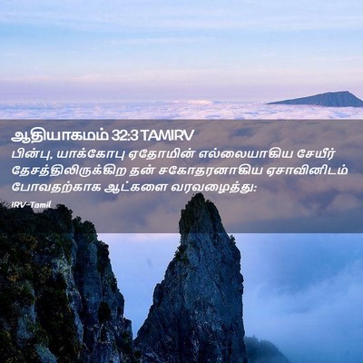 Picture 02 - ஆதியாகமம் 32:3 TAMIRV - பின்பு, யாக்கோபு - Bible Verse Picture