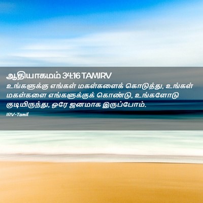 Picture 02 - ஆதியாகமம் 34:16 TAMIRV - உங்களுக்கு எங்கள் - Bible Verse Picture