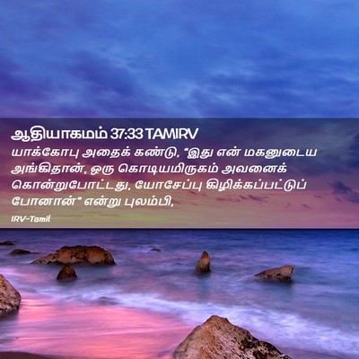 Picture 02 - ஆதியாகமம் 37:33 TAMIRV - யாக்கோபு அதைக் - Bible Verse Picture