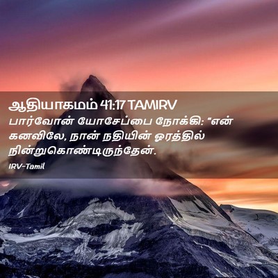 Picture 02 - ஆதியாகமம் 41:17 TAMIRV - பார்வோன் யோசேப்பை - Bible Verse Picture