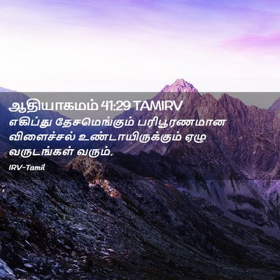 Picture 02 - ஆதியாகமம் 41:29 TAMIRV - எகிப்து - Bible Verse Picture