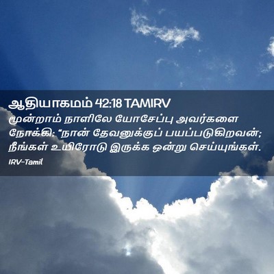 Picture 02 - ஆதியாகமம் 42:18 TAMIRV - மூன்றாம் நாளிலே - Bible Verse Picture