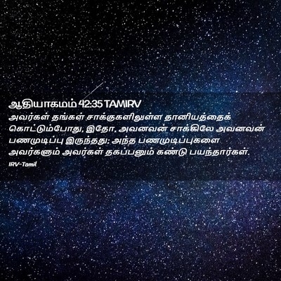 Picture 02 - ஆதியாகமம் 42:35 TAMIRV - அவர்கள் தங்கள் - Bible Verse Picture