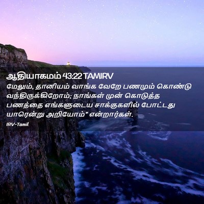 Picture 02 - ஆதியாகமம் 43:22 TAMIRV - மேலும், தானியம் - Bible Verse Picture