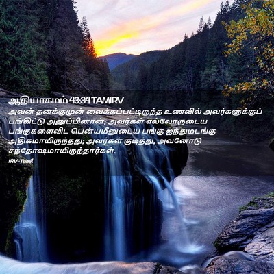 Picture 02 - ஆதியாகமம் 43:34 TAMIRV - அவன் தனக்குமுன் - Bible Verse Picture