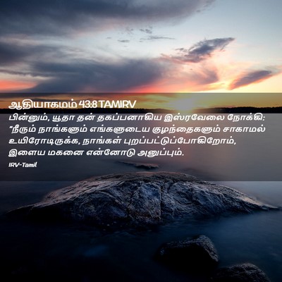 Picture 02 - ஆதியாகமம் 43:8 TAMIRV - பின்னும், யூதா தன் - Bible Verse Picture