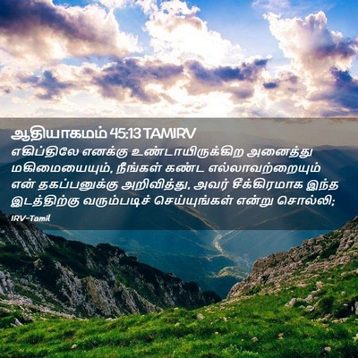Picture 02 - ஆதியாகமம் 45:13 TAMIRV - எகிப்திலே எனக்கு - Bible Verse Picture