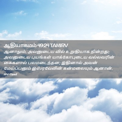 Picture 02 - ஆதியாகமம் 49:24 TAMIRV - ஆனாலும், அவனுடைய - Bible Verse Picture