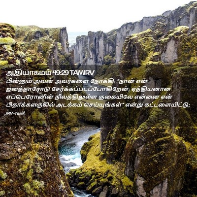 Picture 02 - ஆதியாகமம் 49:29 TAMIRV - பின்னும் அவன் - Bible Verse Picture