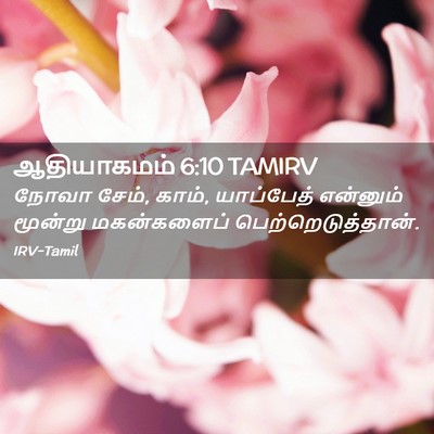 Picture 02 - ஆதியாகமம் 6:10 TAMIRV - நோவா சேம், காம், - Bible Verse Picture