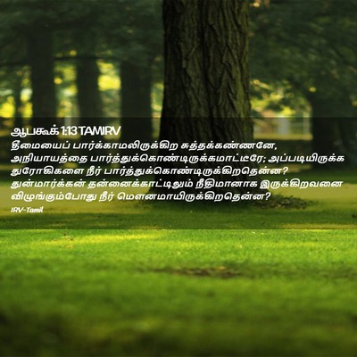 Picture 02 - ஆபகூக் 1:13 TAMIRV - தீமையைப் - Bible Verse Picture