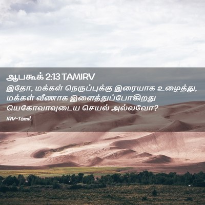 Picture 02 - ஆபகூக் 2:13 TAMIRV - இதோ, மக்கள் - Bible Verse Picture
