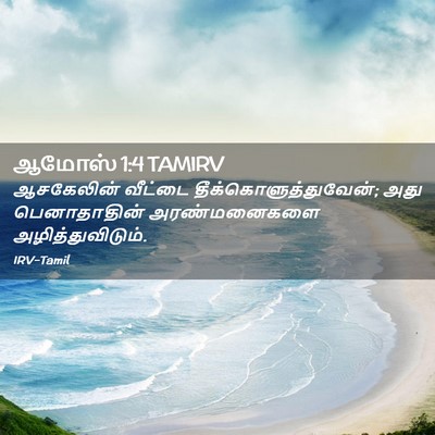Picture 02 - ஆமோஸ் 1:4 TAMIRV - ஆசகேலின் வீட்டை - Bible Verse Picture