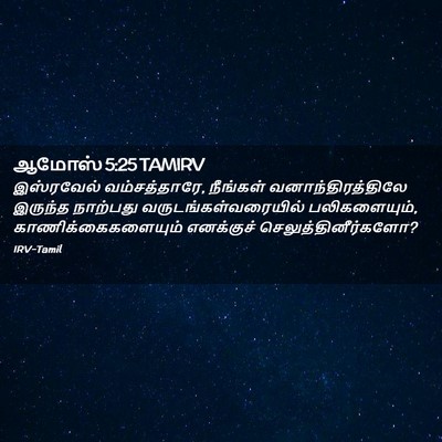 Picture 02 - ஆமோஸ் 5:25 TAMIRV - இஸ்ரவேல் - Bible Verse Picture