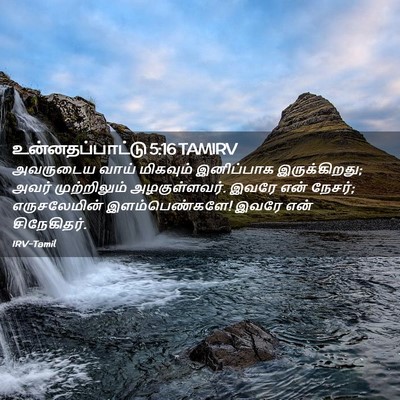 Picture 02 - உன்னதப்பாட்டு 5:16 TAMIRV - அவருடைய வாய் - Bible Verse Picture