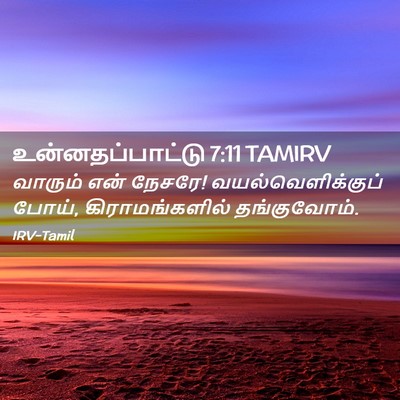 Picture 02 - உன்னதப்பாட்டு 7:11 TAMIRV - வாரும் என் நேசரே! - Bible Verse Picture