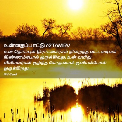Picture 02 - உன்னதப்பாட்டு 7:2 TAMIRV - உன் தொப்புள் - Bible Verse Picture