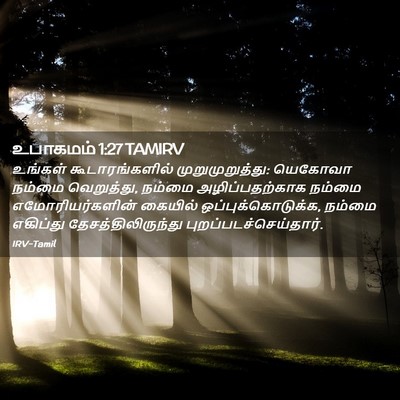 Picture 02 - உபாகமம் 1:27 TAMIRV - உங்கள் - Bible Verse Picture
