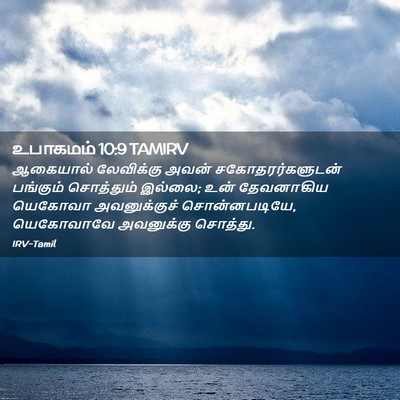 Picture 02 - உபாகமம் 10:9 TAMIRV - ஆகையால் லேவிக்கு - Bible Verse Picture