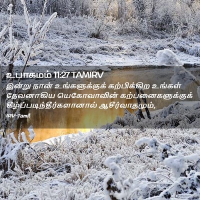 Picture 02 - உபாகமம் 11:27 TAMIRV - இன்று நான் - Bible Verse Picture