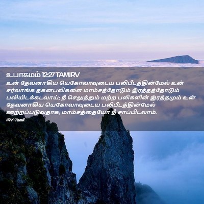 Picture 02 - உபாகமம் 12:27 TAMIRV - உன் தேவனாகிய - Bible Verse Picture
