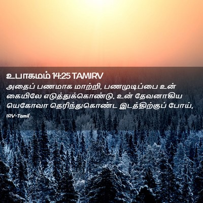 Picture 02 - உபாகமம் 14:25 TAMIRV - அதைப் பணமாக - Bible Verse Picture