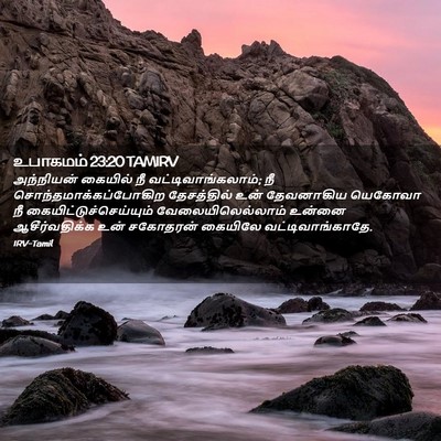 Picture 02 - உபாகமம் 23:20 TAMIRV - அந்நியன் கையில் - Bible Verse Picture
