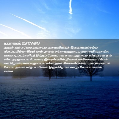 Picture 02 - உபாகமம் 25:7 TAMIRV - அவன் தன் - Bible Verse Picture