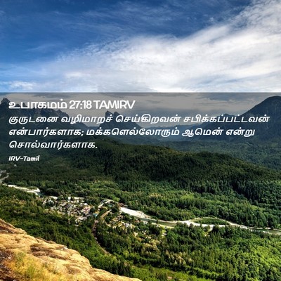 Picture 02 - உபாகமம் 27:18 TAMIRV - குருடனை வழிமாறச் - Bible Verse Picture